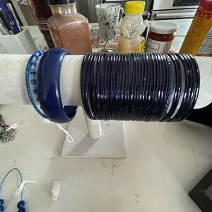 Navy Blue Bangle Bracelet Set